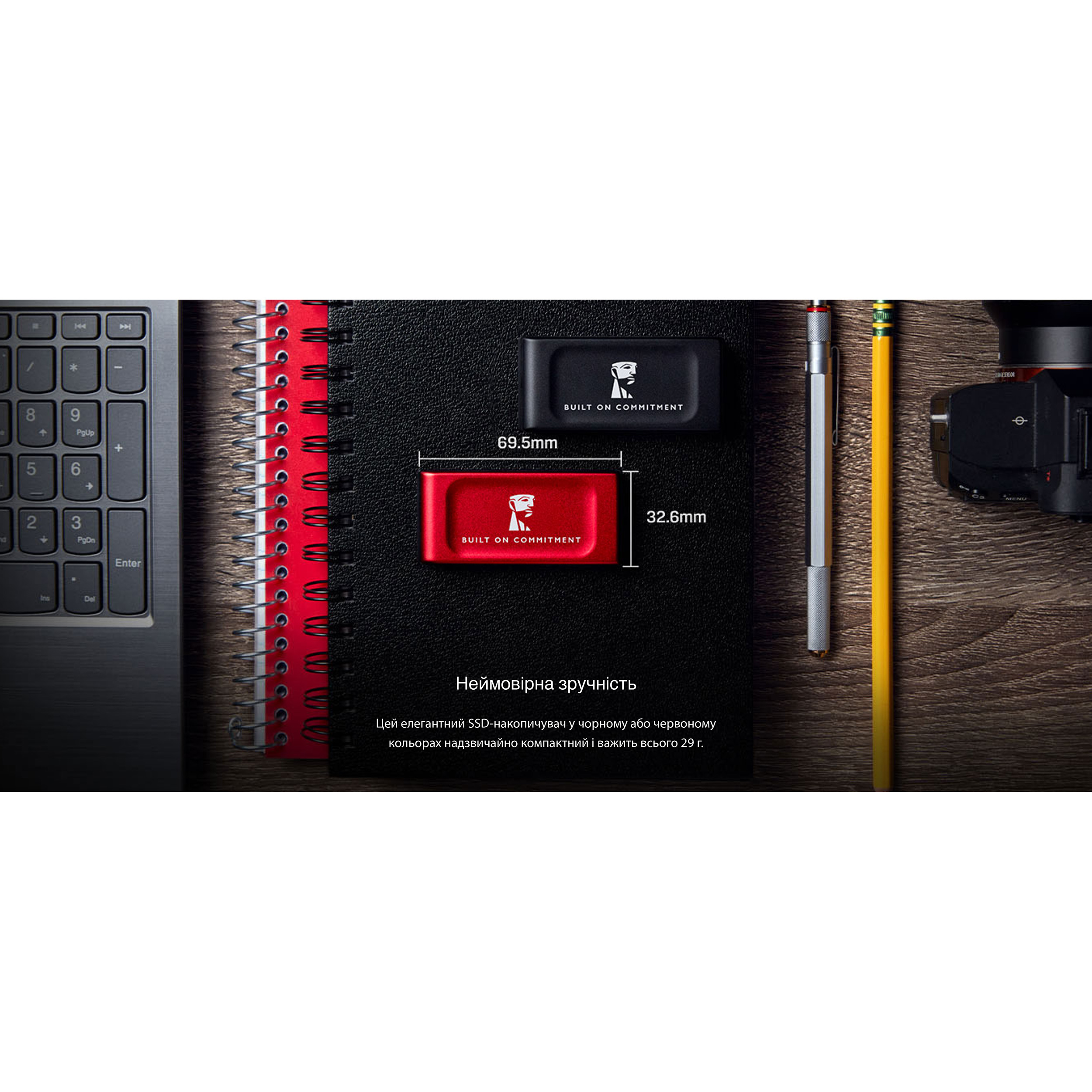 Портативный SSD диск KINGSTON XS1000 BoC 2TB USB3.2 Gen2 Red (SXS1000R/2000GA)