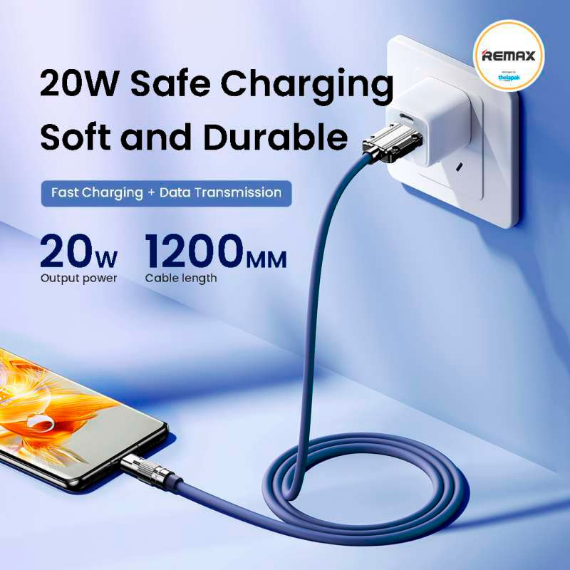 Кабель REMAX Wefon Type-C to Lightning 1.2м Blue (6954851206071)