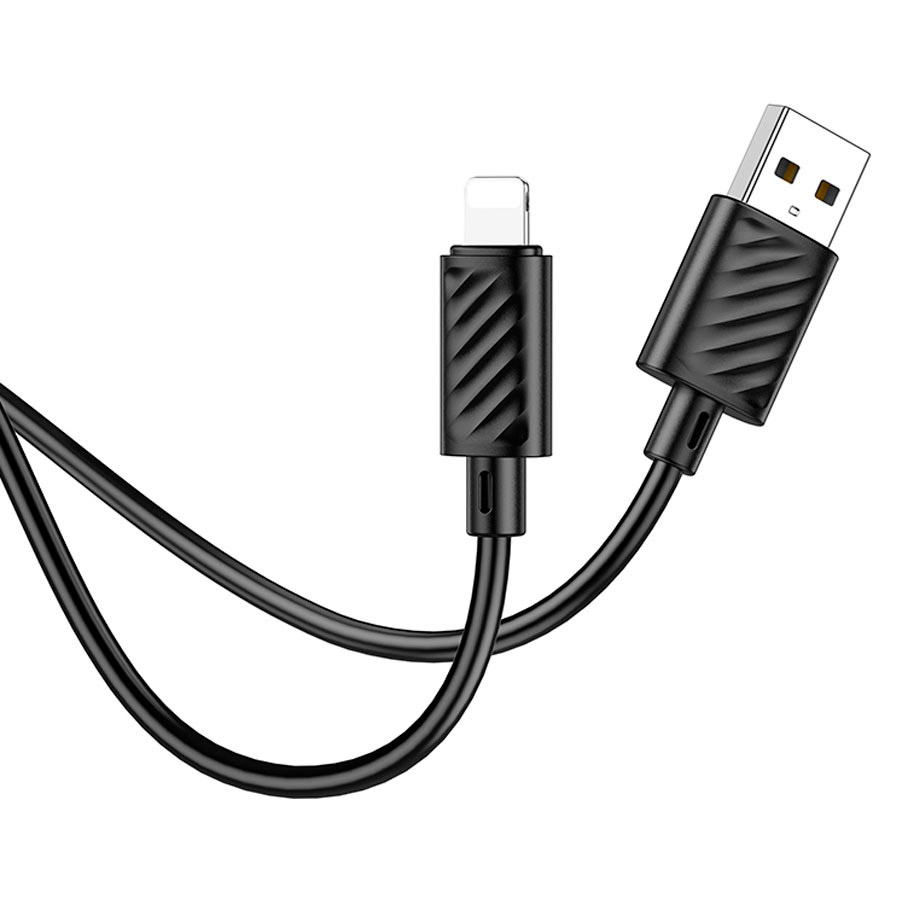 Кабель HOCO X88 Gratified USB-A to Lightning 1м Black