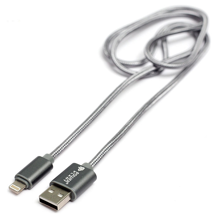 Кабель POWERPLANT USB2.0 AM/Apple Lightning Gray 1м (KD00AS1288)