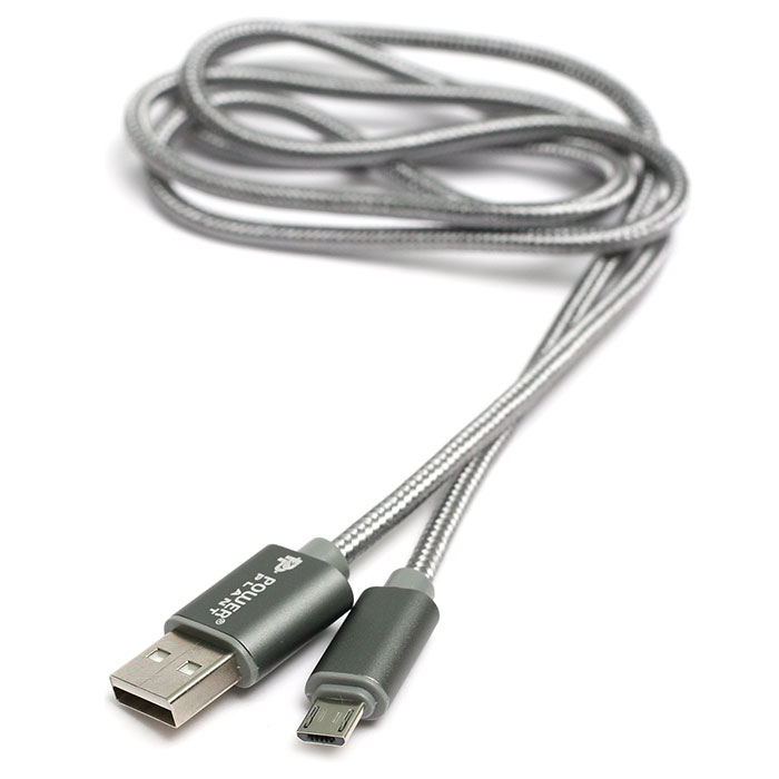 Кабель POWERPLANT USB2.0 AM/Micro-BM Gray 1м (KD00AS1287)