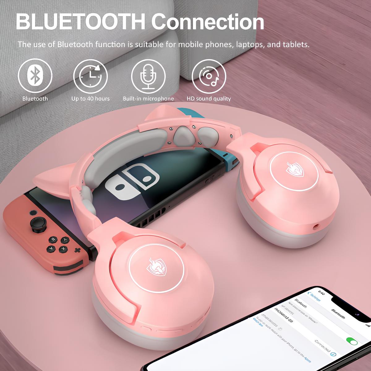 Навушники геймерскі KOTION EACH Q9 Pink