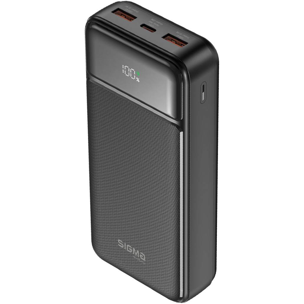 Повербанк SIGMA SI20A4QL 22.5W 20000mAh Black