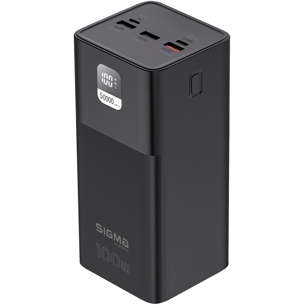 Повербанк SIGMA SI50A6QLX 100W 50000mAh Black