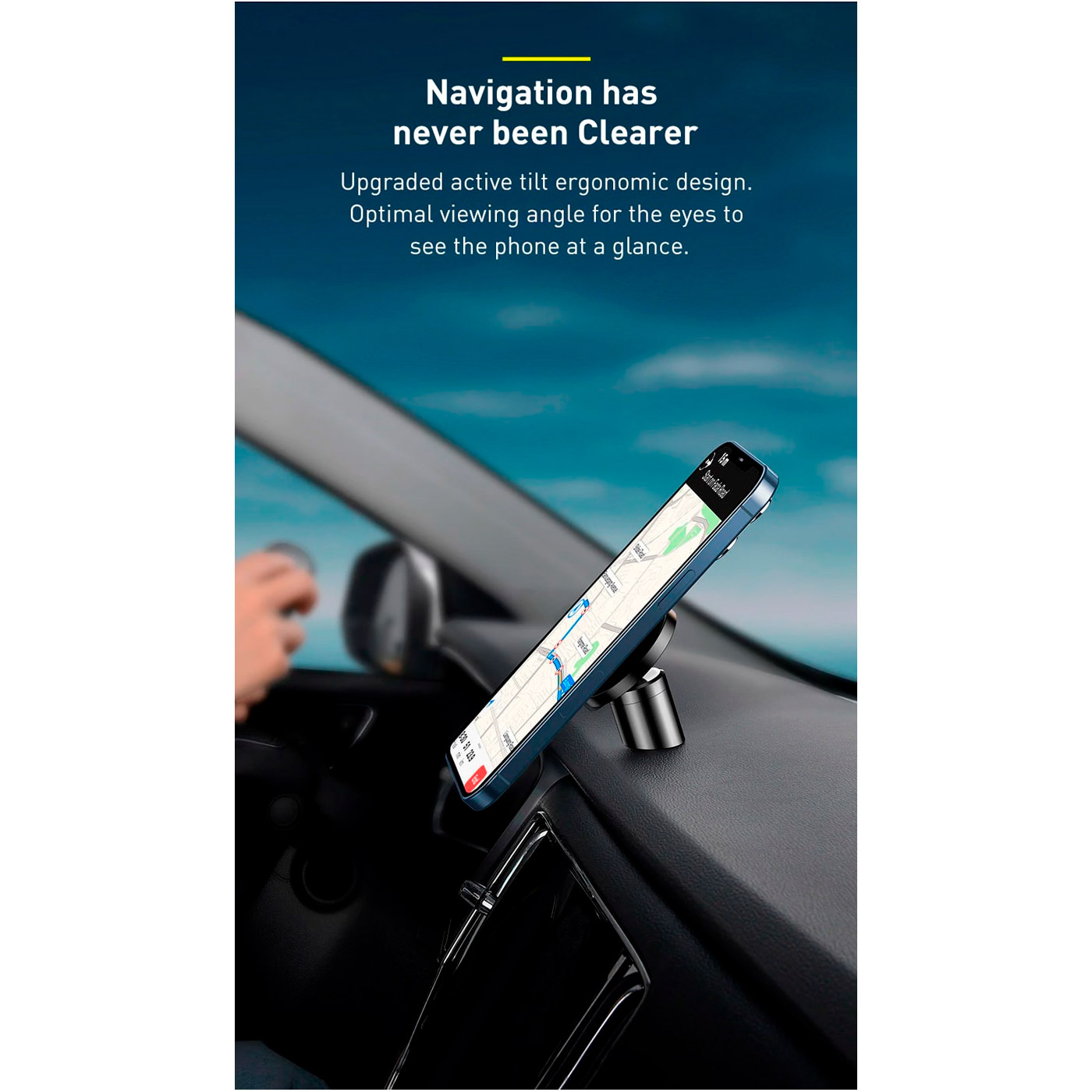 Автотримач для смартфона BASEUS NeoGravity Magnetic Car Mount for Dashboards and Air Outlets Cluster Black (C40141501113-00)