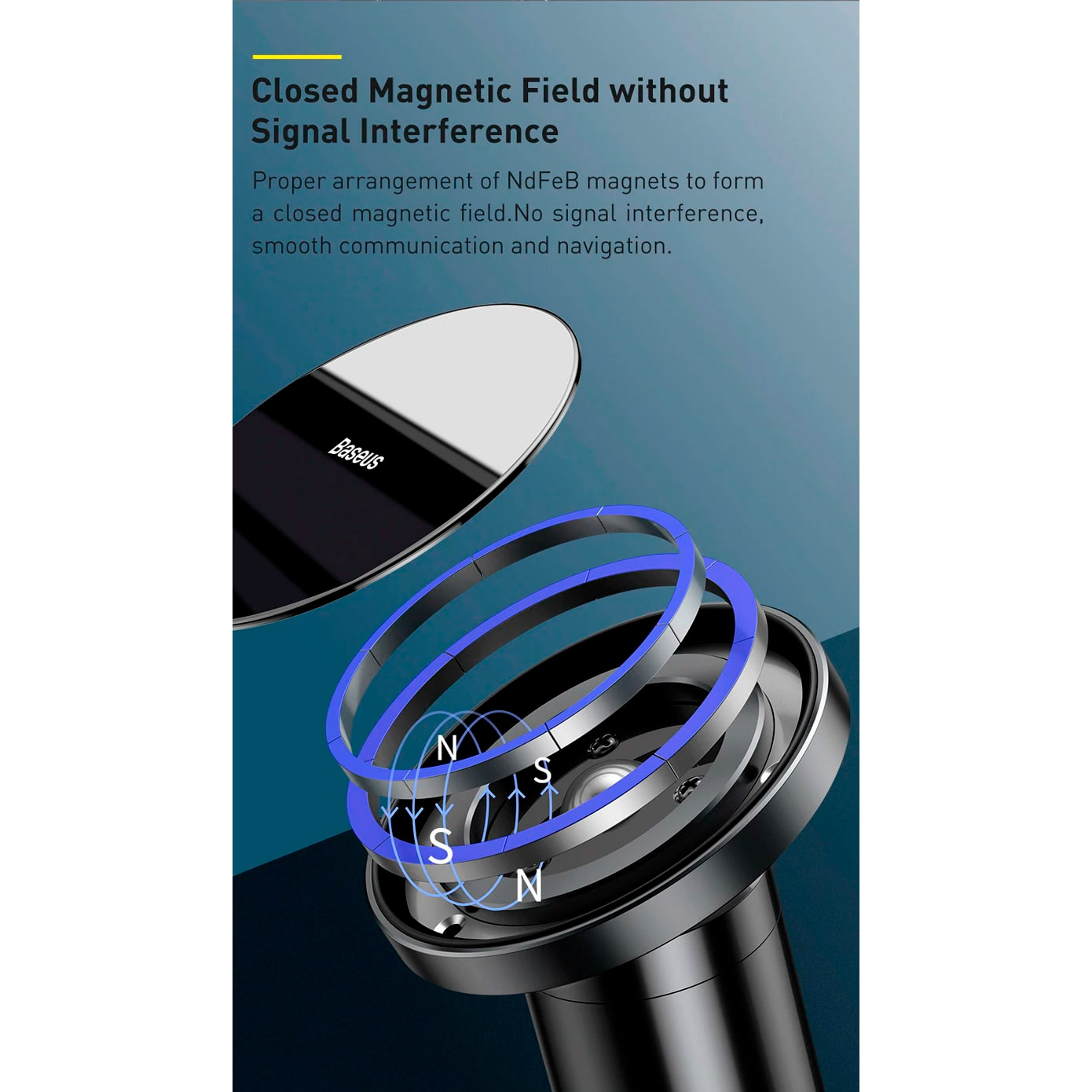 Автотримач для смартфона BASEUS NeoGravity Magnetic Car Mount for Dashboards and Air Outlets Cluster Black (C40141501113-00)