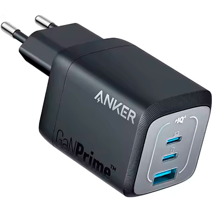 Зарядний пристрій ANKER GaNPrime Charger 67W 1xUSB-A, 2xUSB-C Black (A2669313)