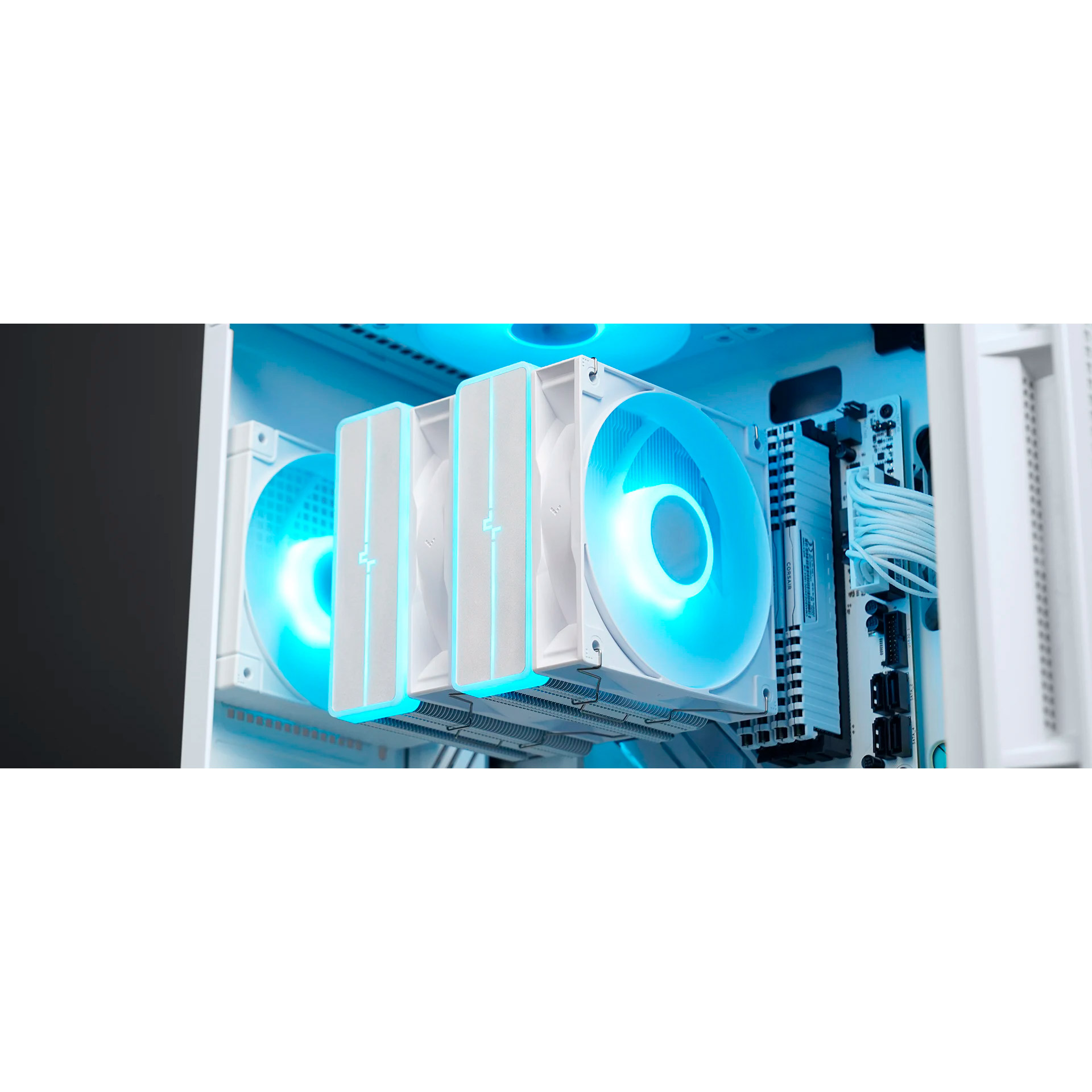Кулер для процессора DEEPCOOL AG620 WH ARGB V2 White (R-AG620-WHAMMN-GJD)