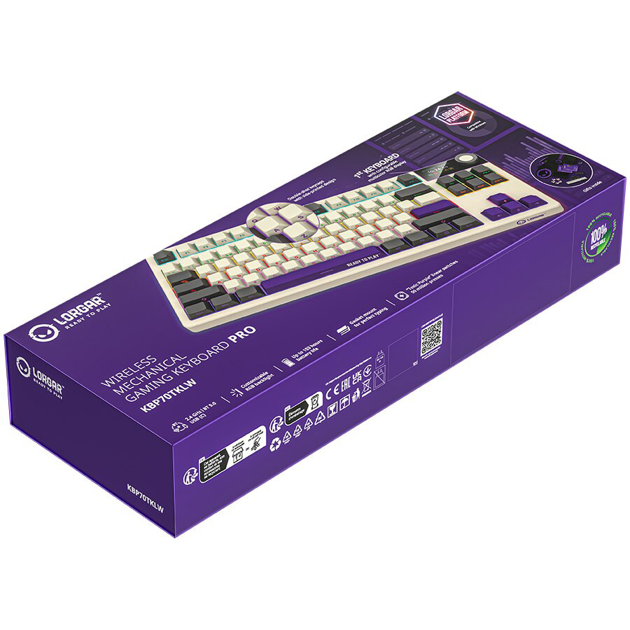 Клавиатура беспроводная LORGAR KBP70TKLW Beige (LRG-KBP70TKLW-RT-US)