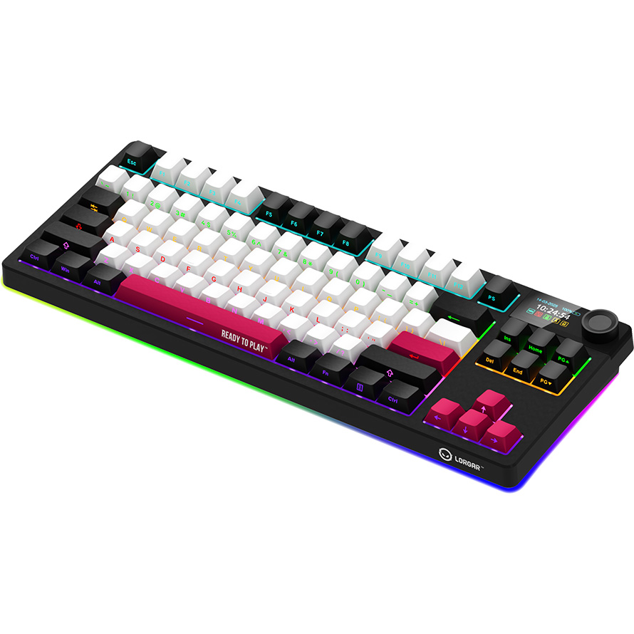Клавіатура бездротова LORGAR KBP70TKLW Black/Red (LRG-KBP70TKLW-BK-US)