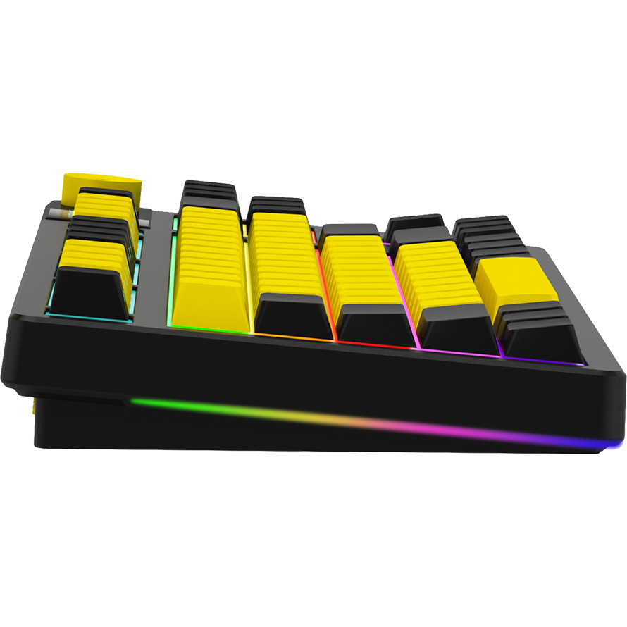 Клавіатура бездротова LORGAR KBP70TKLW Black/Yellow (LRG-KBP70TKLW-YL-US)