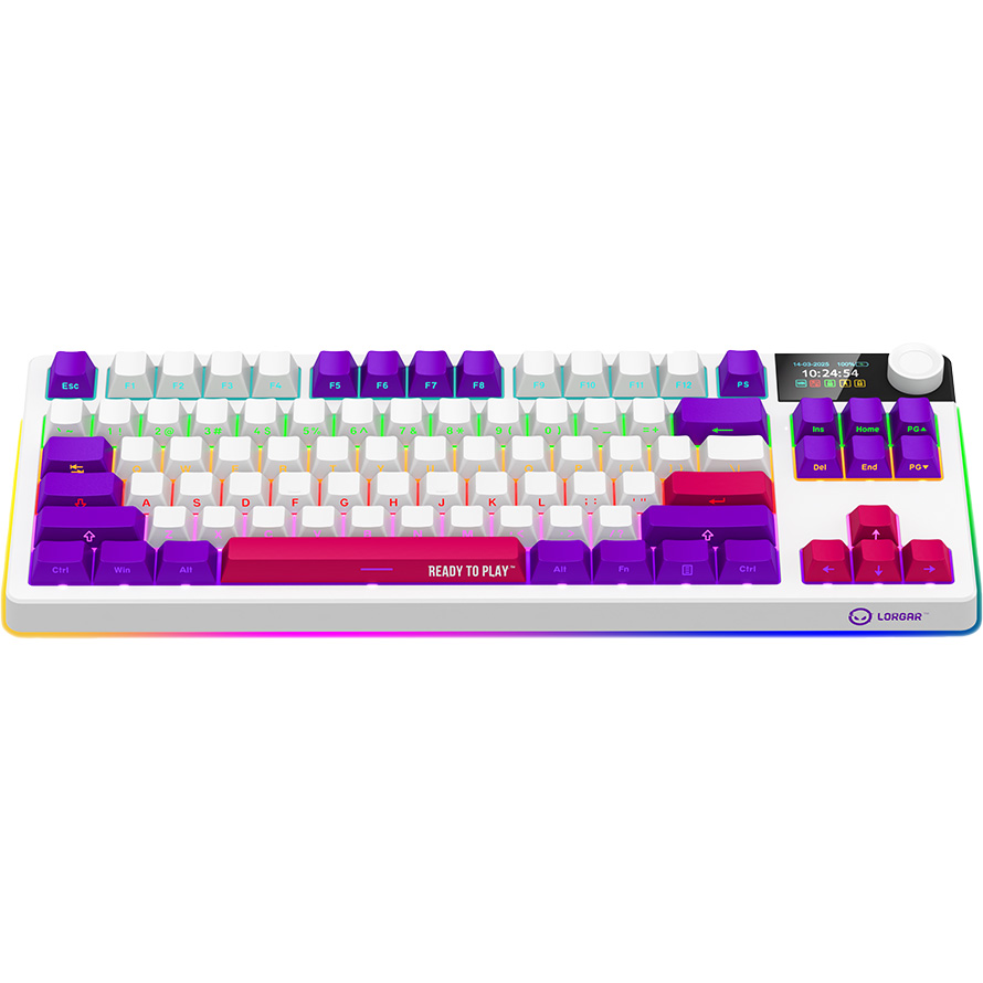 Клавіатура бездротова LORGAR KBP70TKLW White (LRG-KBP70TKLW-WH-US)