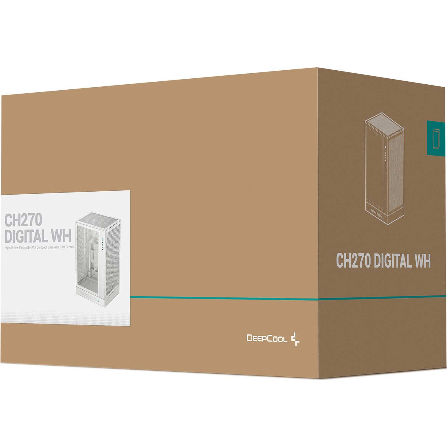 Корпус DEEPCOOL CH270 Digital White (R-CH270-WHNDM0-G-1)