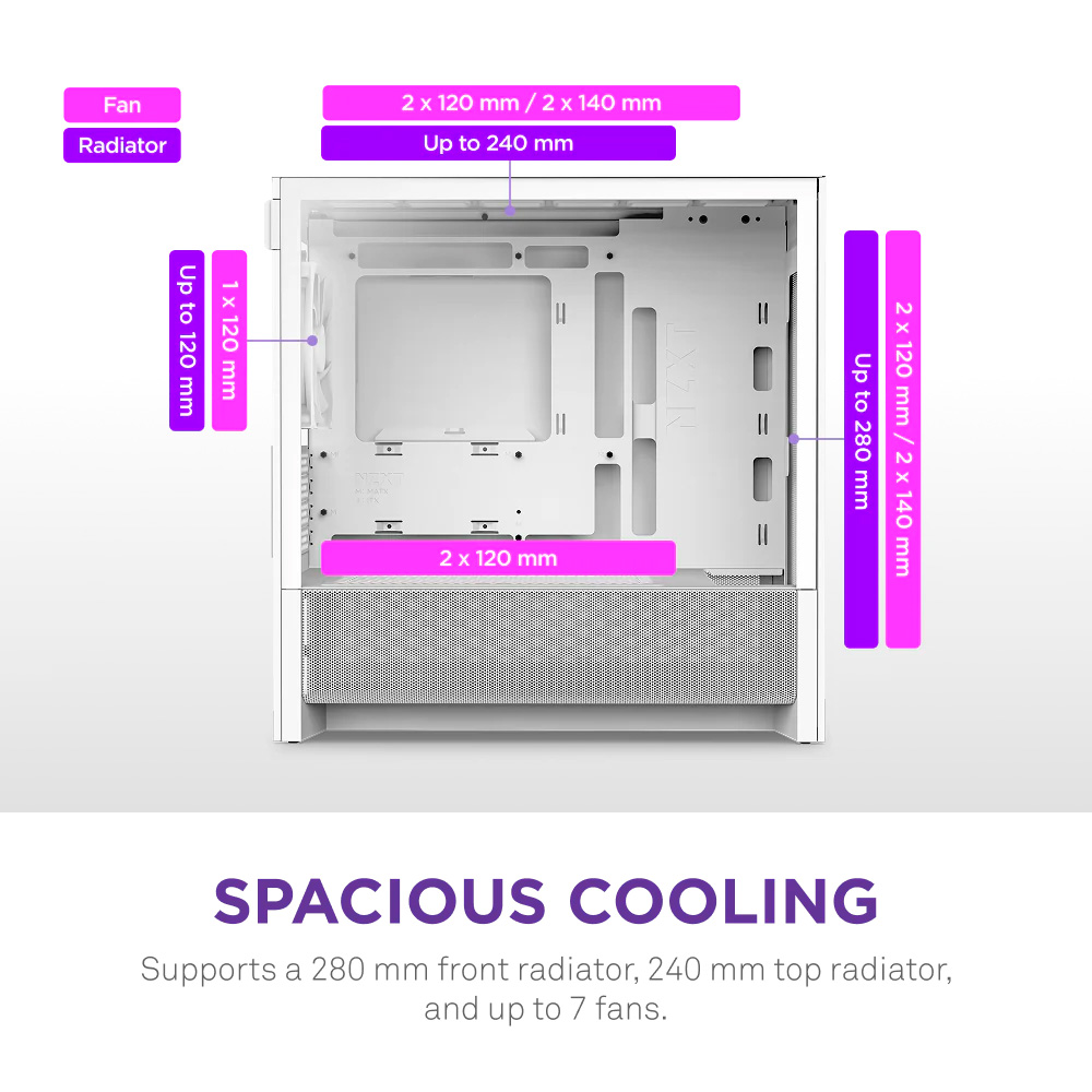 Корпус NZXT H3 Flow White (CC-H31FW-01)
