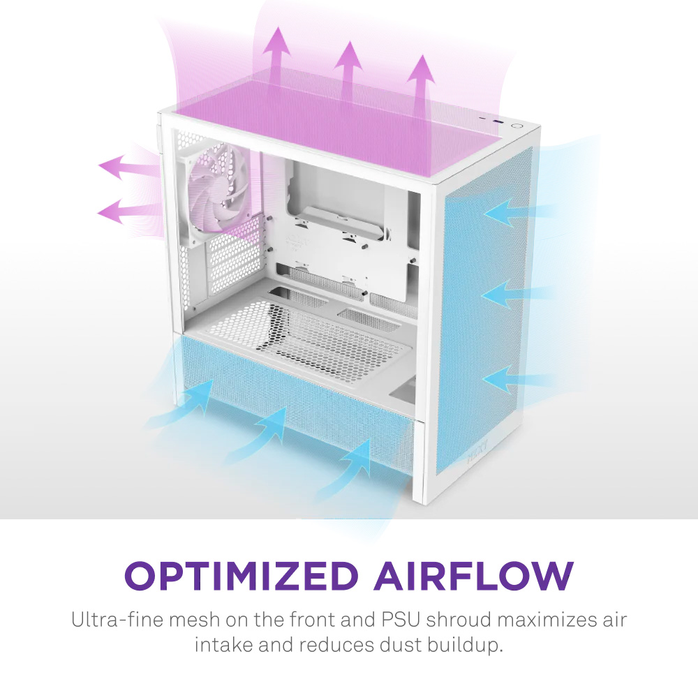 Корпус NZXT H3 Flow White (CC-H31FW-01)
