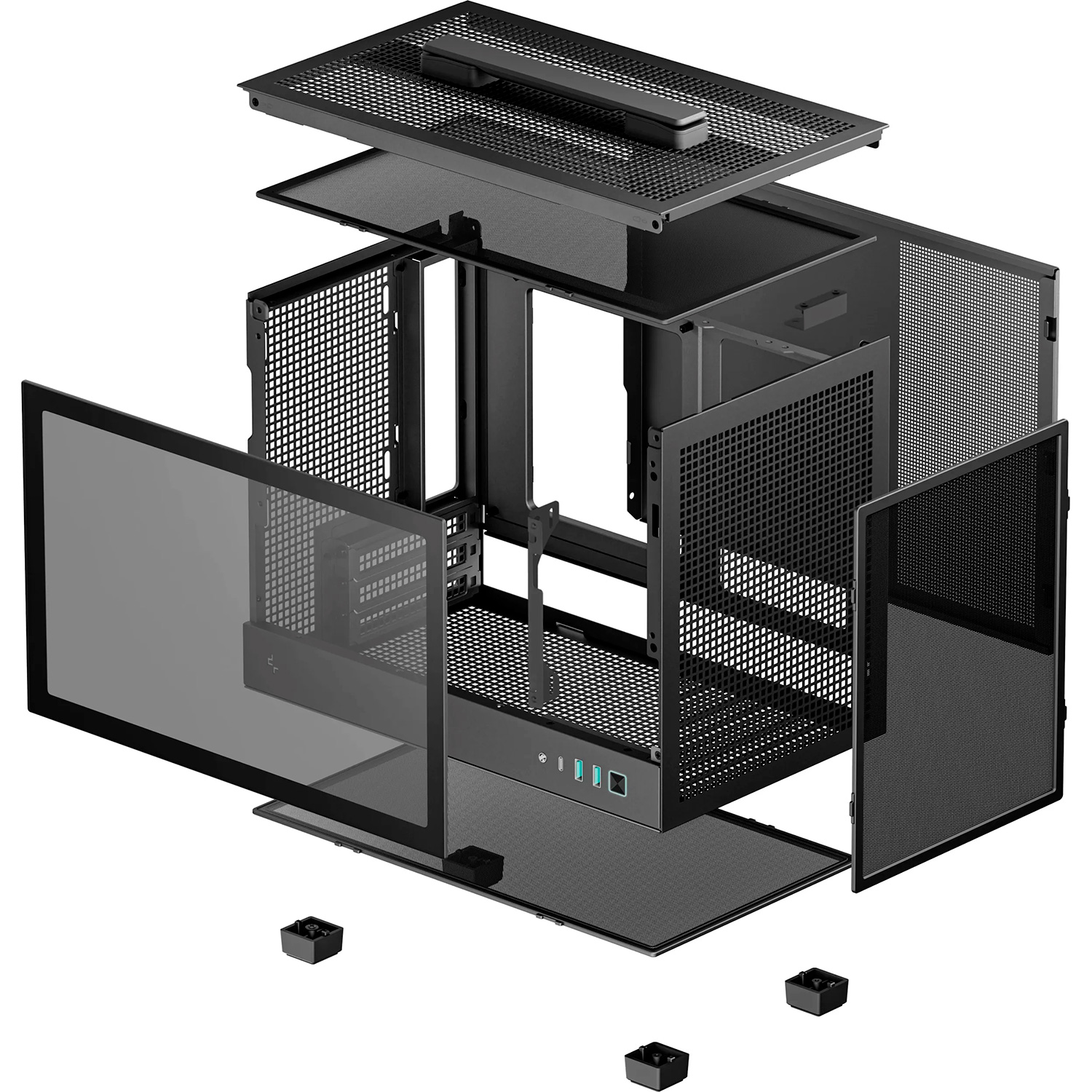 Корпус DEEPCOOL CH160 Mesh Black (R-CH160-BKNMI0-G-1)