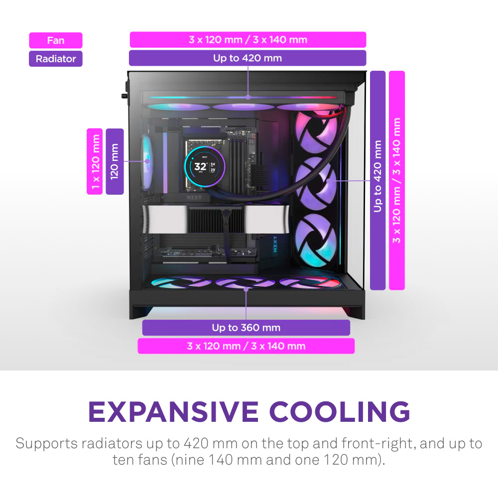 Корпус NZXT H9 Flow RGB Black (CM-H92FB-R1)