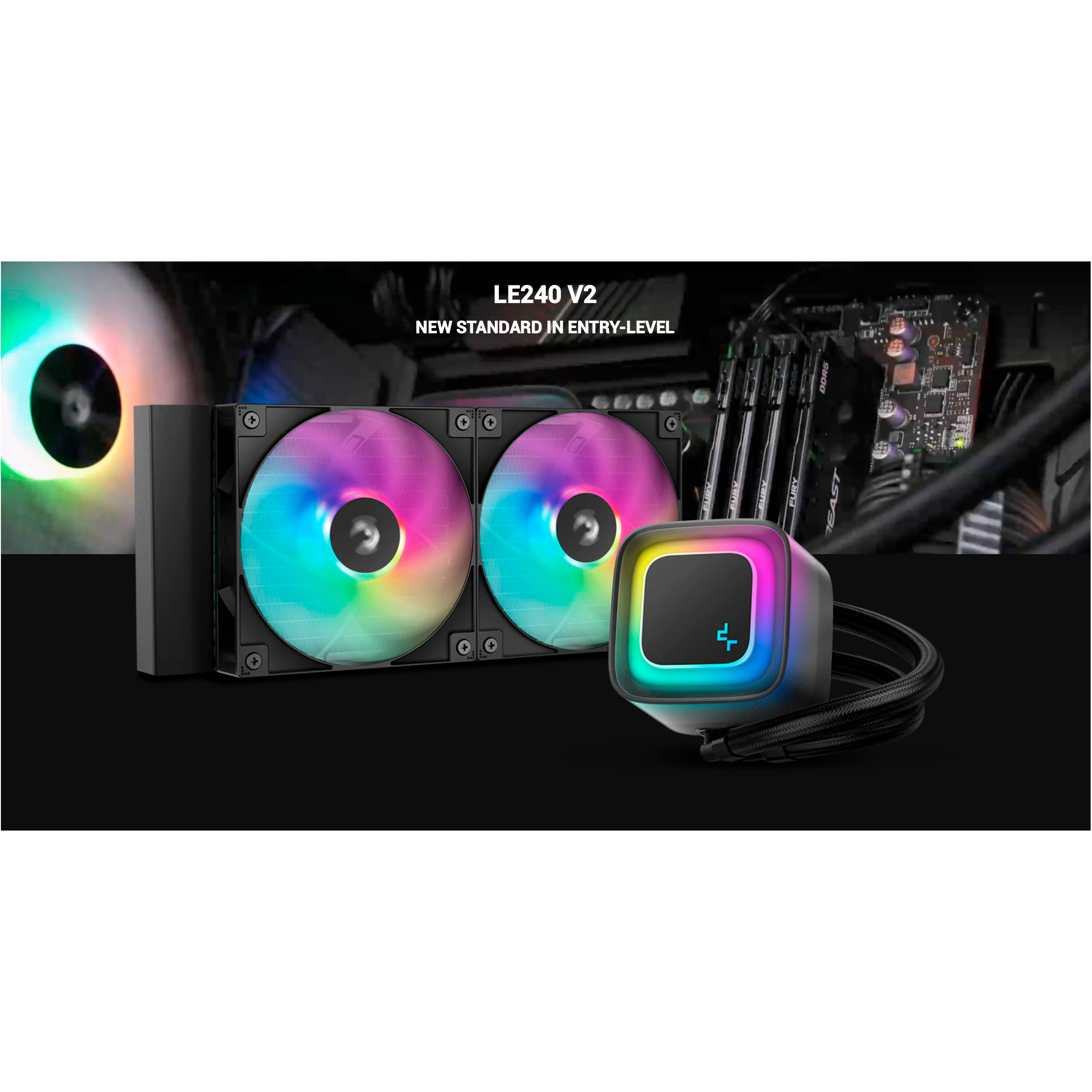 Система водяного охлаждения DEEPCOOL LE240 V2 Black (R-LE240-BKAMMC-G-2)