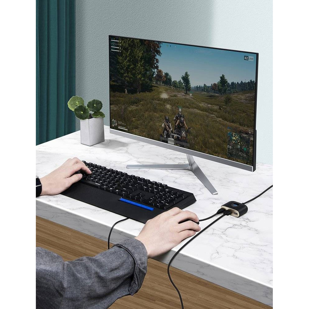 USB-хаб BASEUS Square Round 4-in-1 USB Hub Adapter Black (CAHUB-AY01)