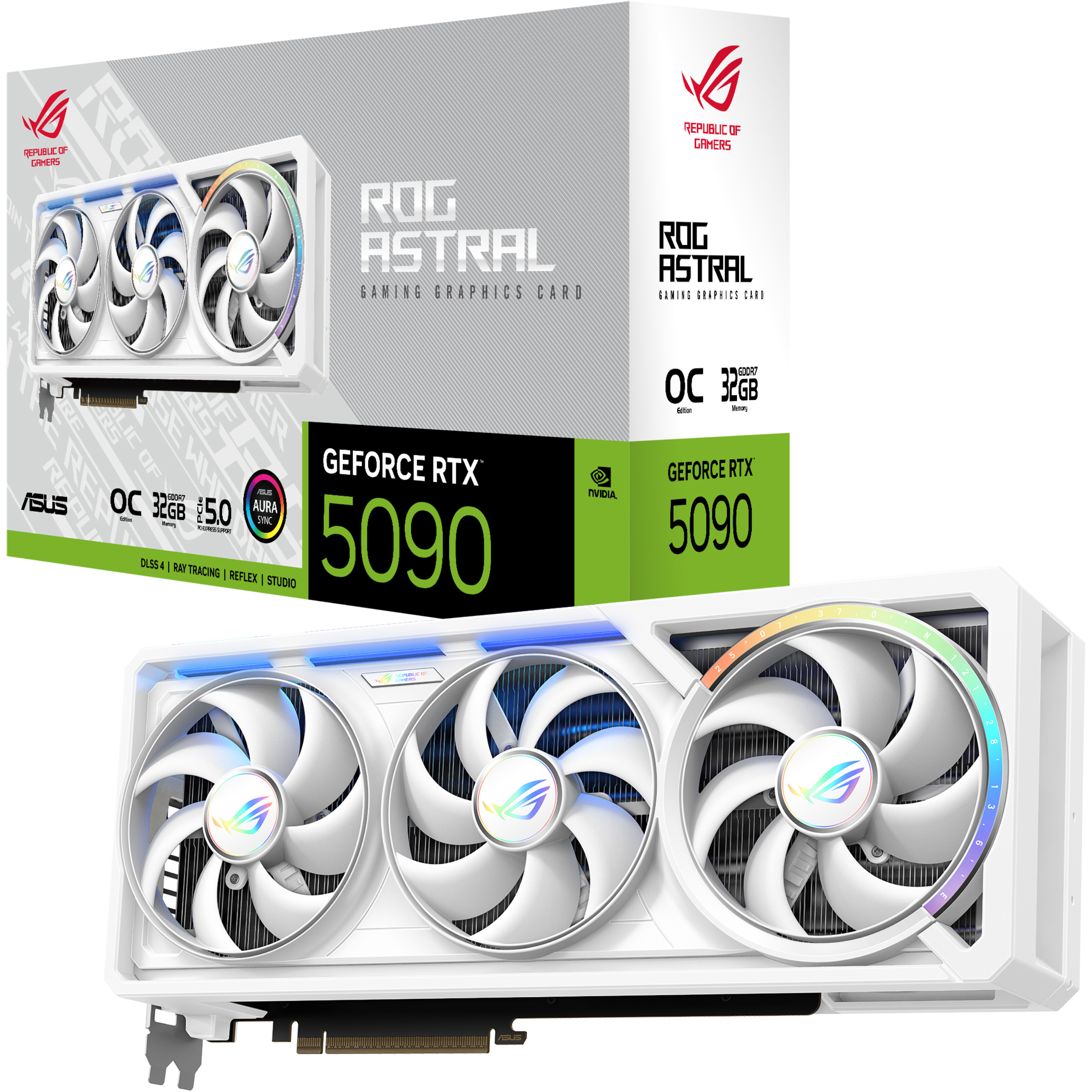 Відеокарта ASUS ROG Astral GeForce RTX 5090 32GB GDDR7 White OC Edition (ROG-ASTRAL-RTX5090-O32G-WHITE)