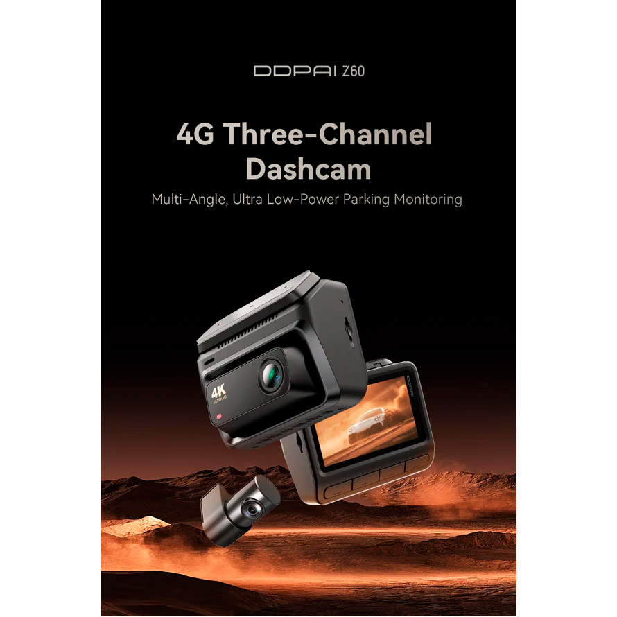 Автомобільний відеореєстратор з камерою заднього виду DDPAI Z60 Dual-Channel Set