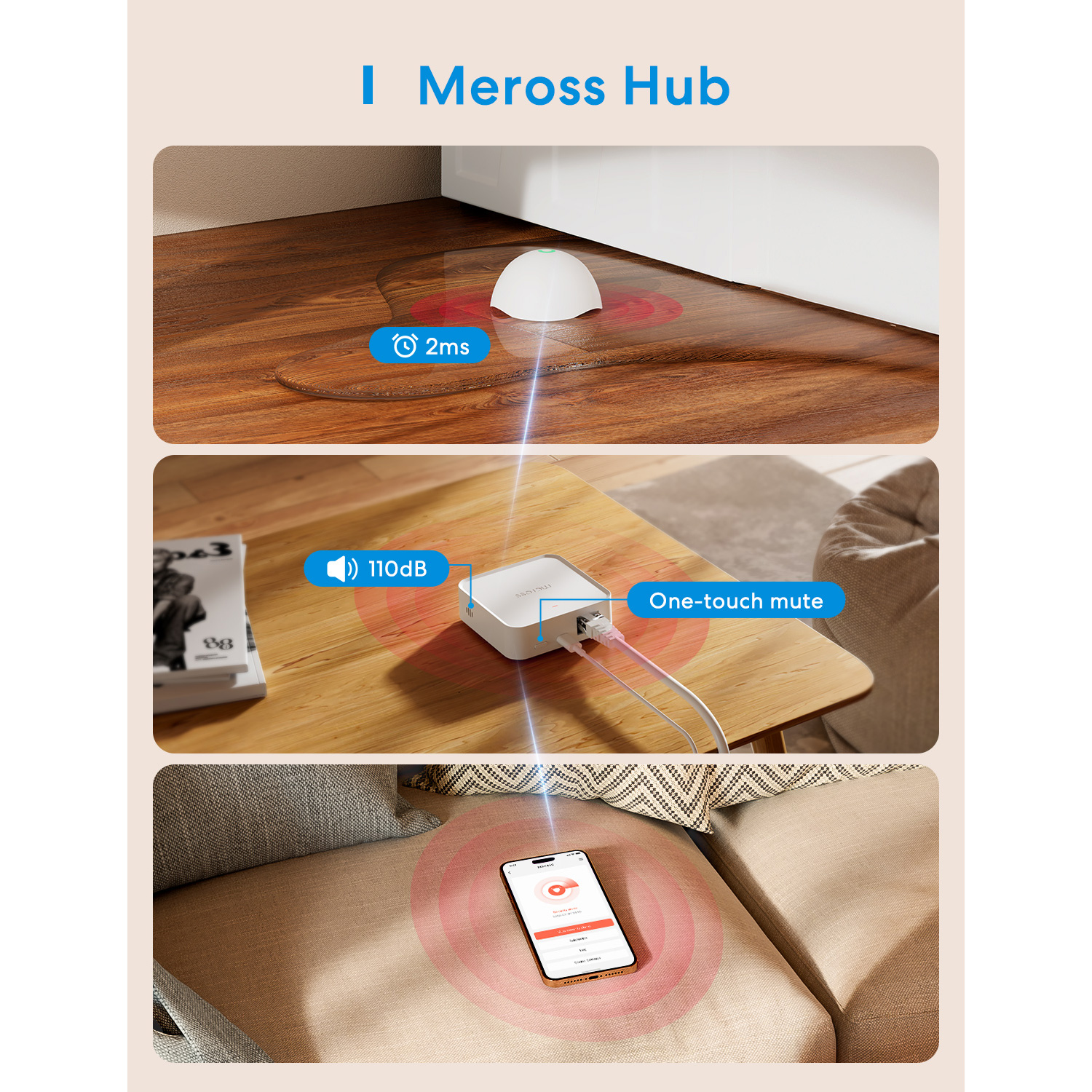Шлюз для умного дома MEROSS MSH450MA Smart Wi-Fi Hub