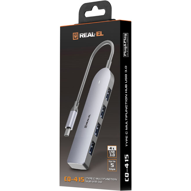 USB-хаб REAL-EL CQ-415 (EL123110001)