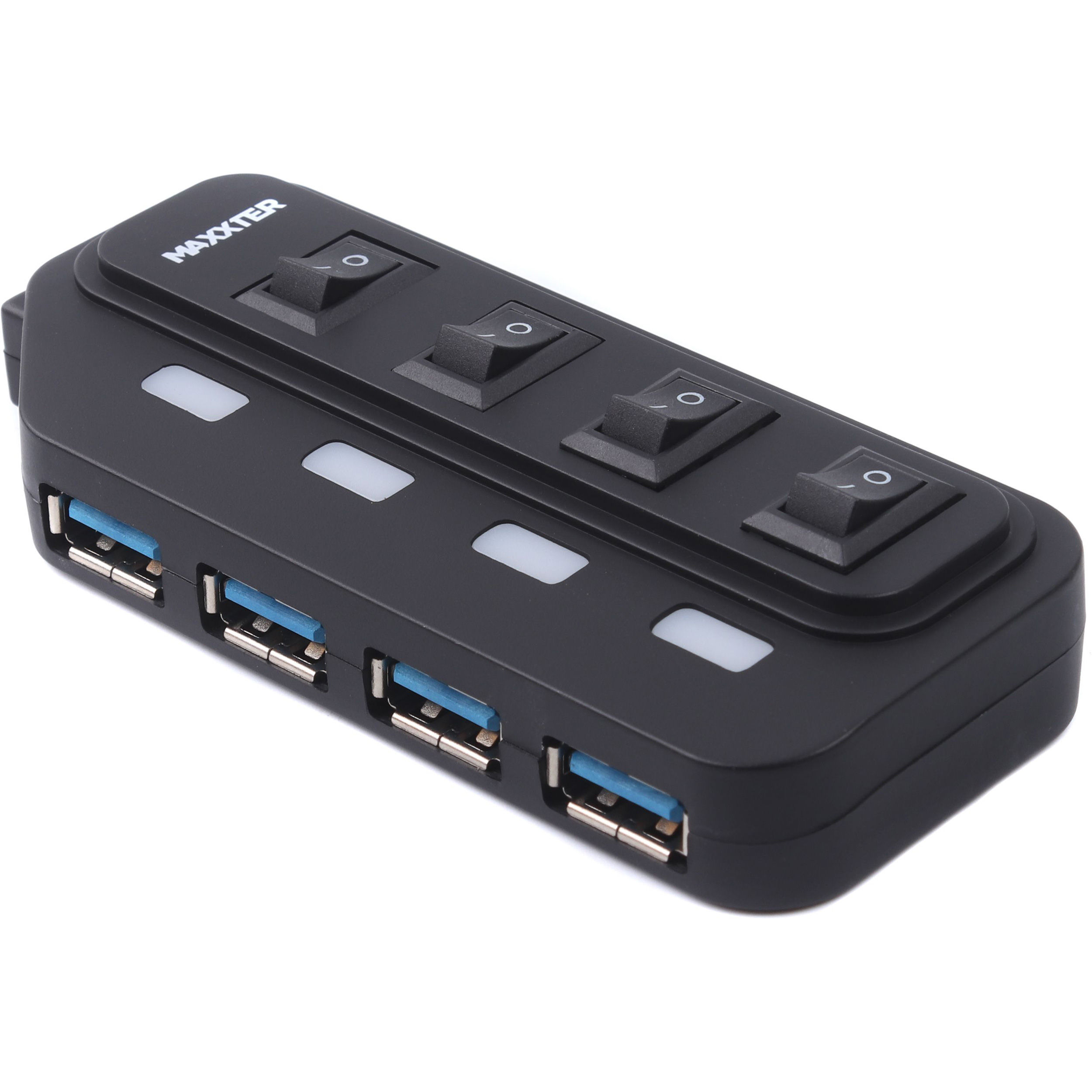USB-хаб із вимикачами MAXXTER HU2A-4P-AC-02
