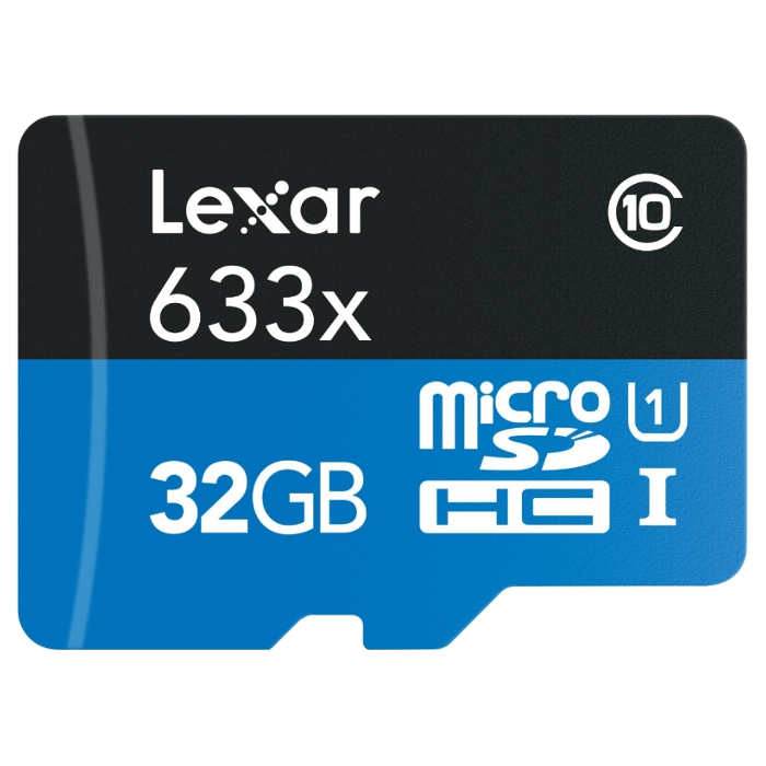 Карта памяти LEXAR microSDHC High Performance 633x 32GB UHS-I V10 A1 Class 10 + SD-adapter (LSDMI32GBBEU633A)