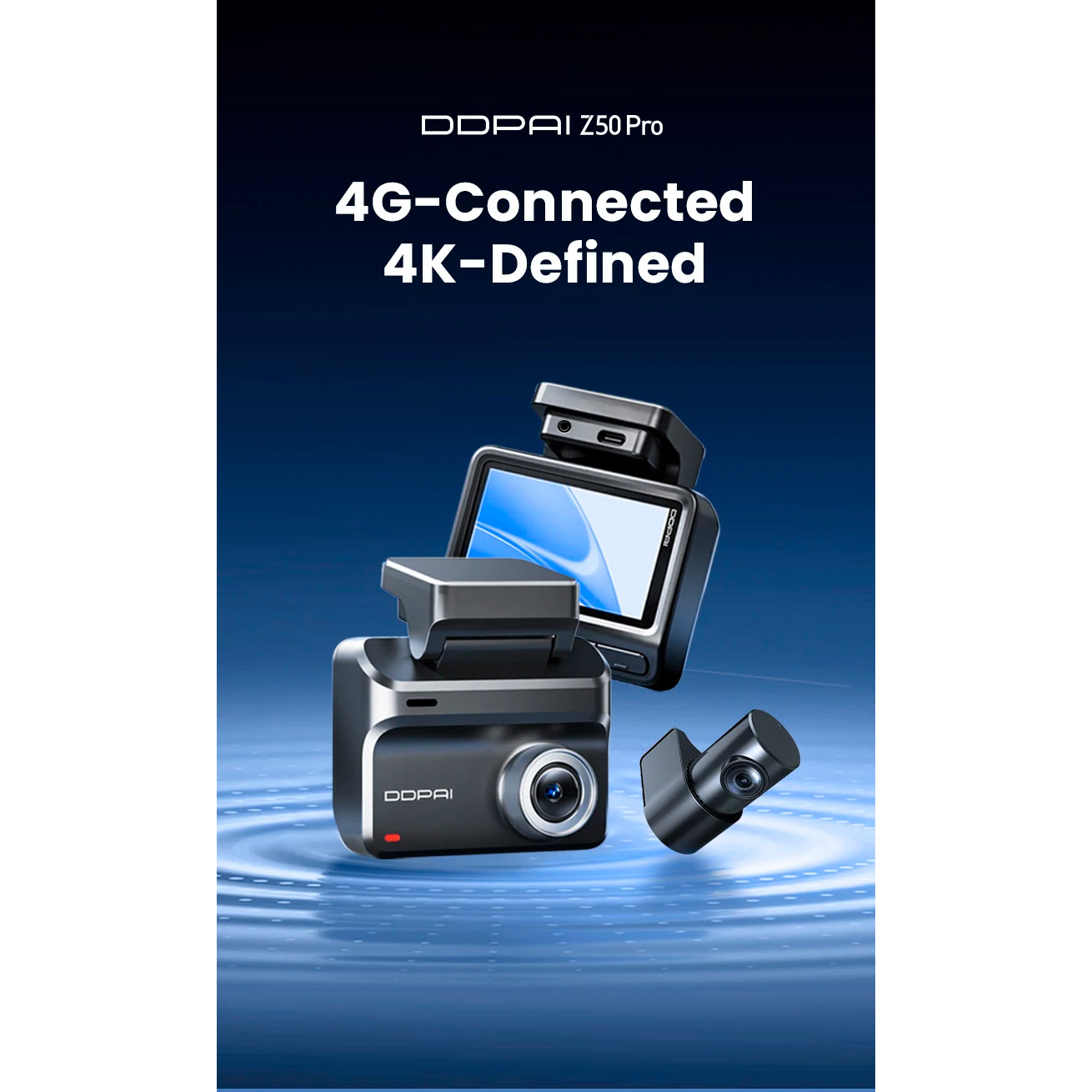 Автомобільний відеореєстратор з камерою заднього виду DDPAI Z50 Pro Dual-Channel