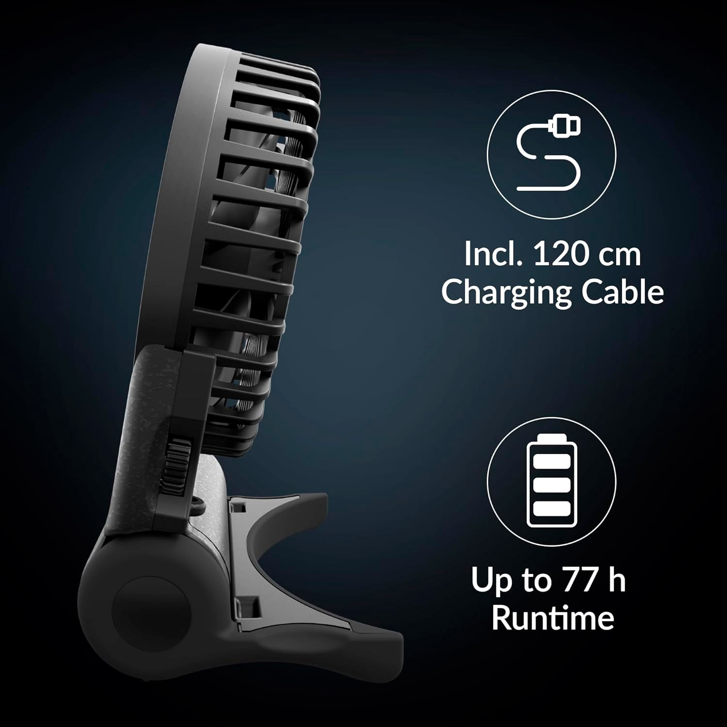 Настільний портативний вентилятор ARCTIC Summair 2Go Black (AEBRZ00027A)