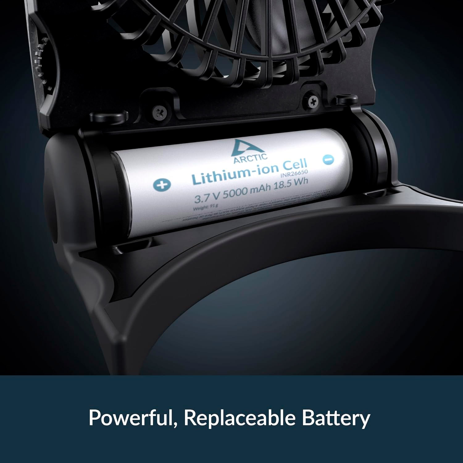 Настільний портативний вентилятор ARCTIC Summair 2Go Black (AEBRZ00027A)