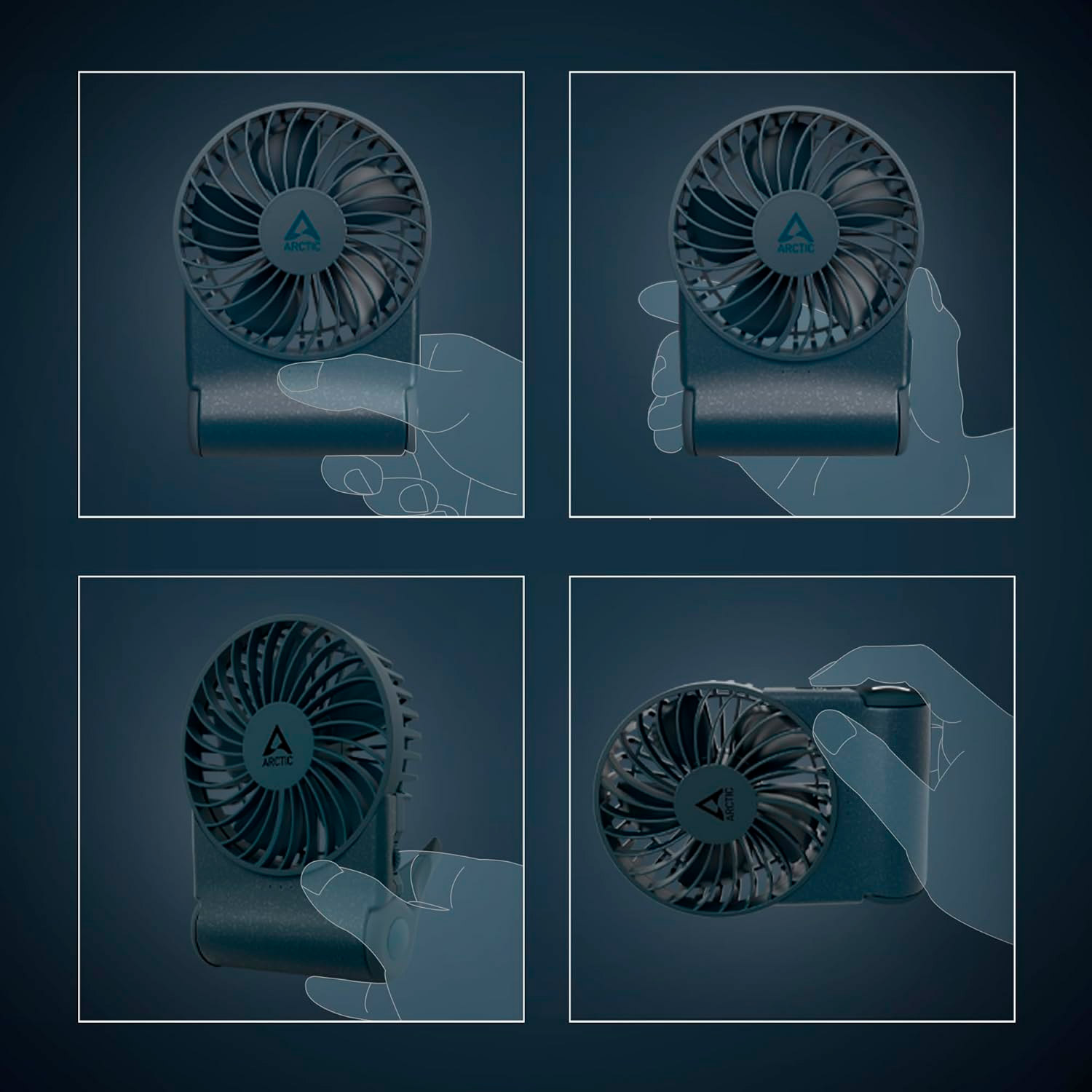 Настільний портативний вентилятор ARCTIC Summair 2Go Deep Blue (AEBRZ00028A)