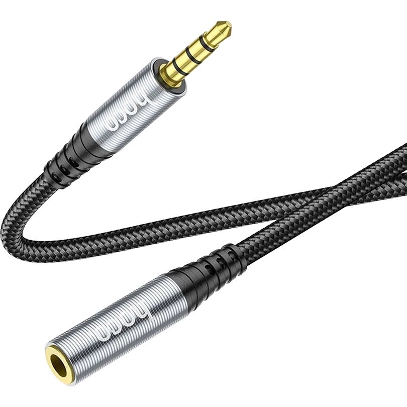 Кабель-удлинитель HOCO UPA20 mini-jack 3.5mm 1м Gray