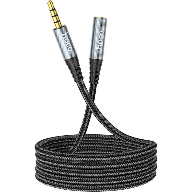 Кабель-удлинитель HOCO UPA20 mini-jack 3.5mm 1м Gray
