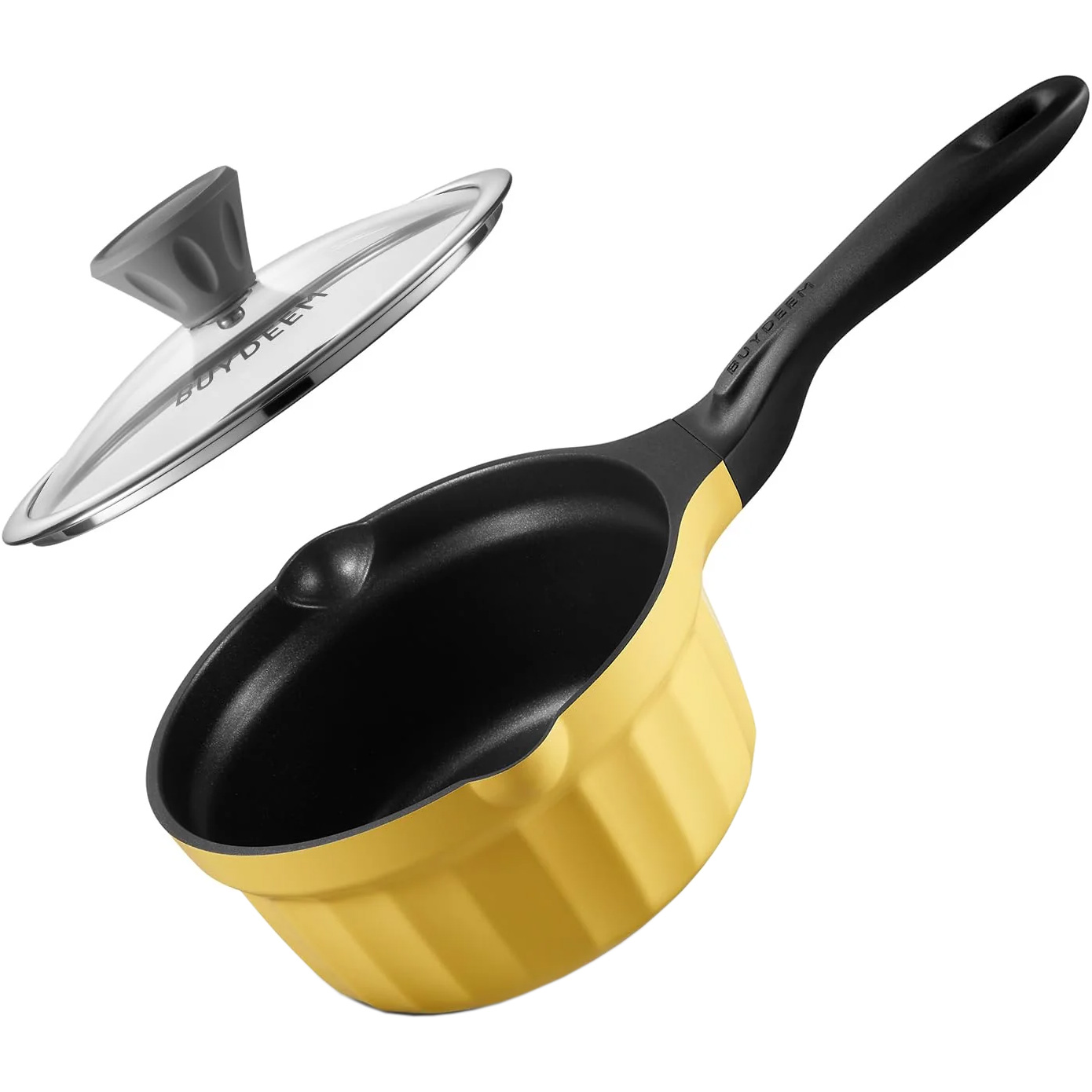 Ківш з кришкою BUYDEEM CP141 Mellow Yellow 18см 1.8л