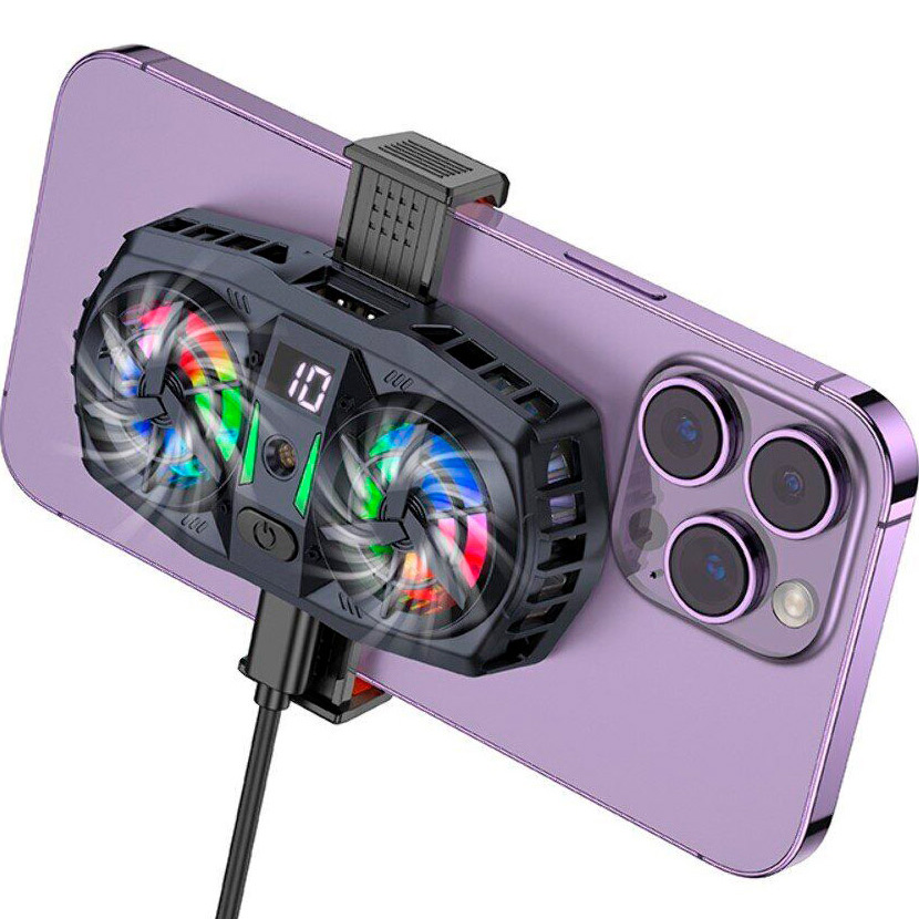 Кулер охолодження для смартфона HOCO GM36 Mustango Mobile Phone Dual Cooler Black