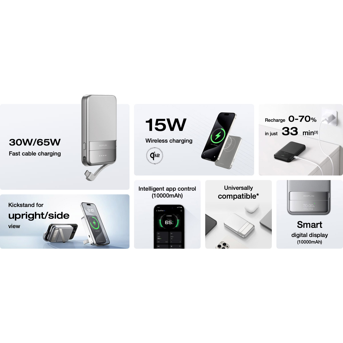 Повербанк MagSafe ECOFLOW RAPID Magnetic Power Bank 30W 5000mAh Black