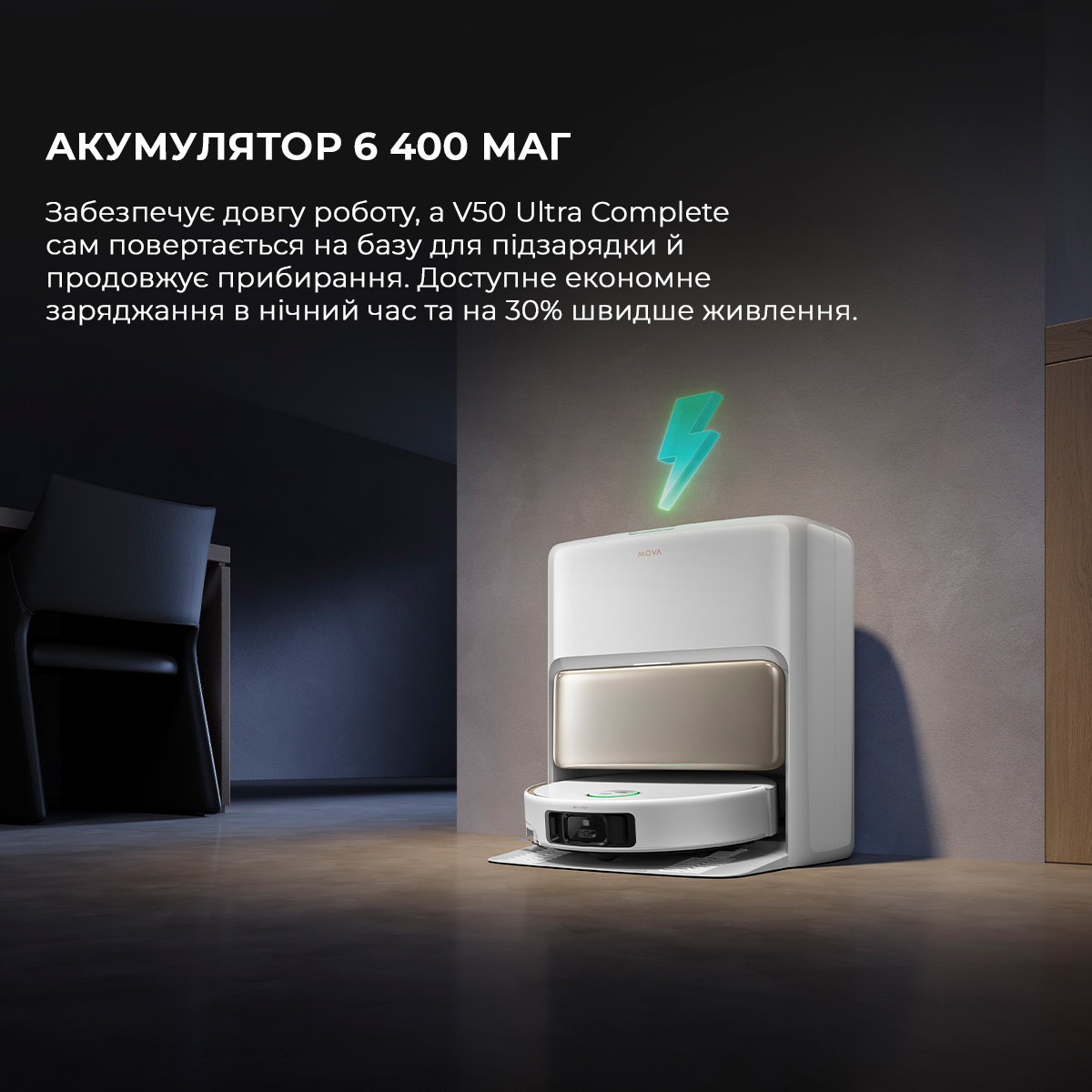 Робот-пилосос MOVA V50 Ultra Complete White (RLV72LE-1)