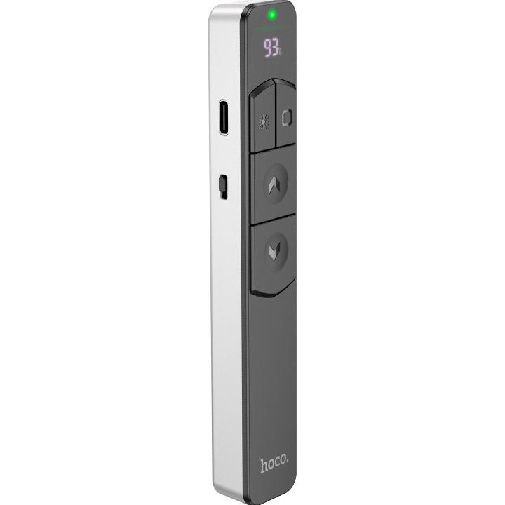Лазерна указка HOCO GM202 Smart PPT Page Turning Pen Red Beam Black/Silver
