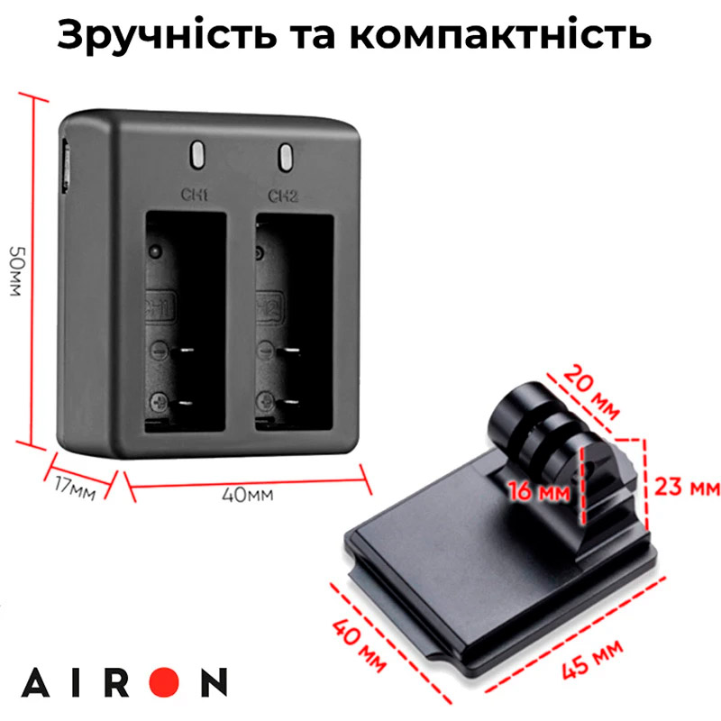 Екшн-камера AIRON ProCam 7 Black із комплектом аксесуарів (4822356754801)