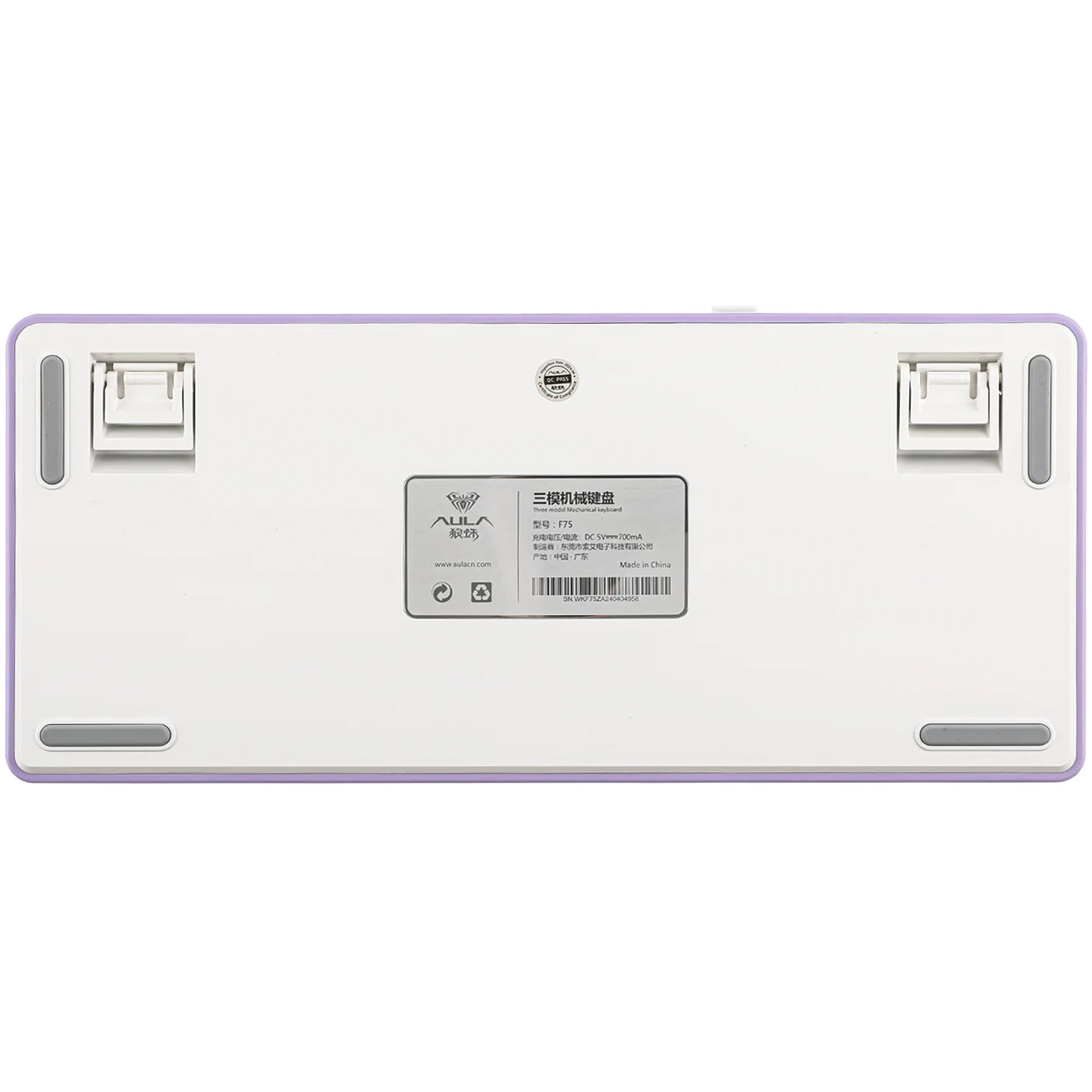 Клавіатура бездротова AULA F75 Gasket Leobog Reaper Switch Purple (6978080501479)