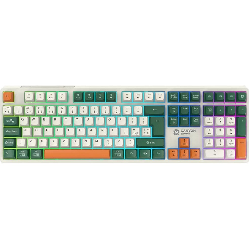 Клавіатура бездротова CANYON Shadder GKW-11 White (CND-SKBW11)