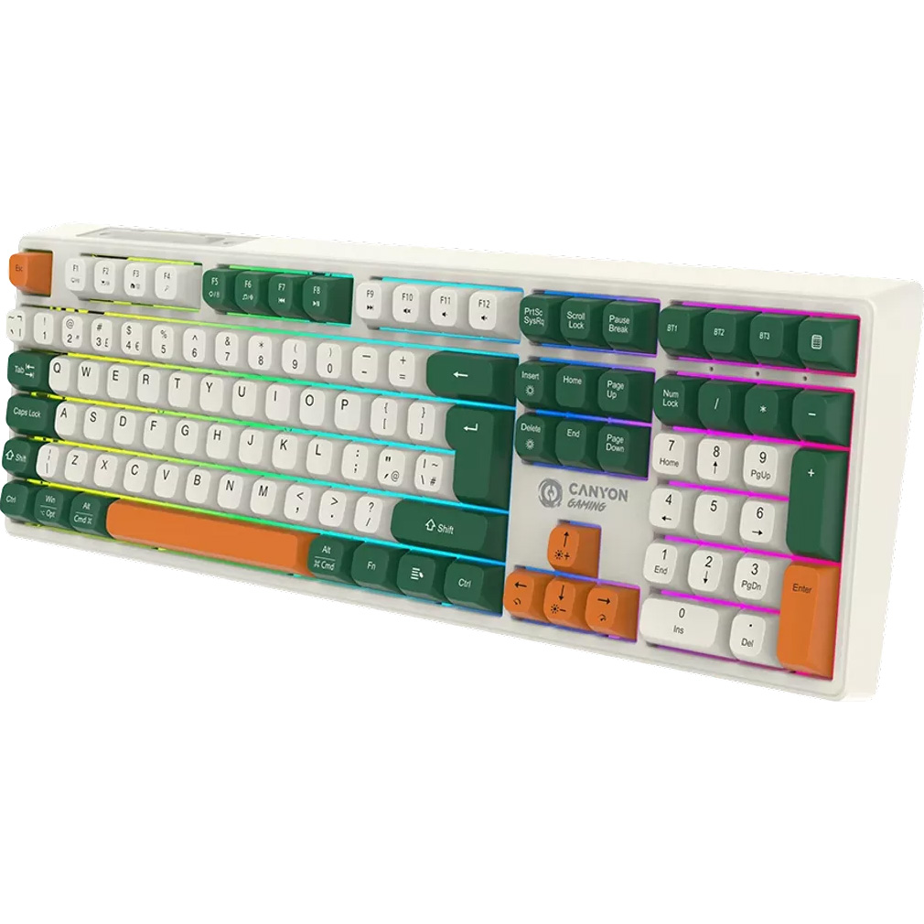Клавіатура бездротова CANYON Shadder GKW-11 White (CND-SKBW11)