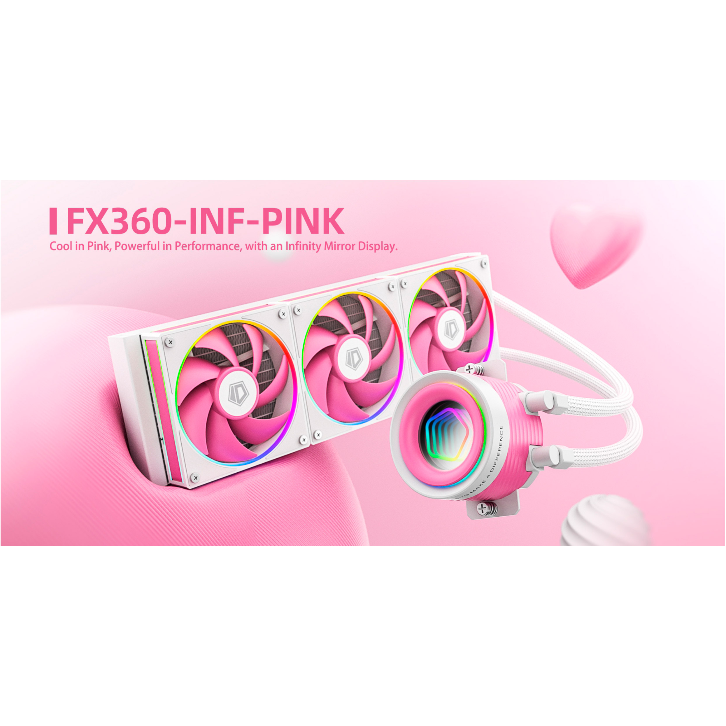Система водяного охлаждения ID-COOLING FX360 INF Pink