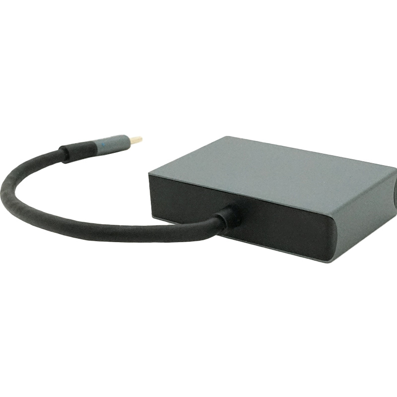 Адаптер VOLTRONIC USB-C to HDMI/VGA 0.23м Gray
