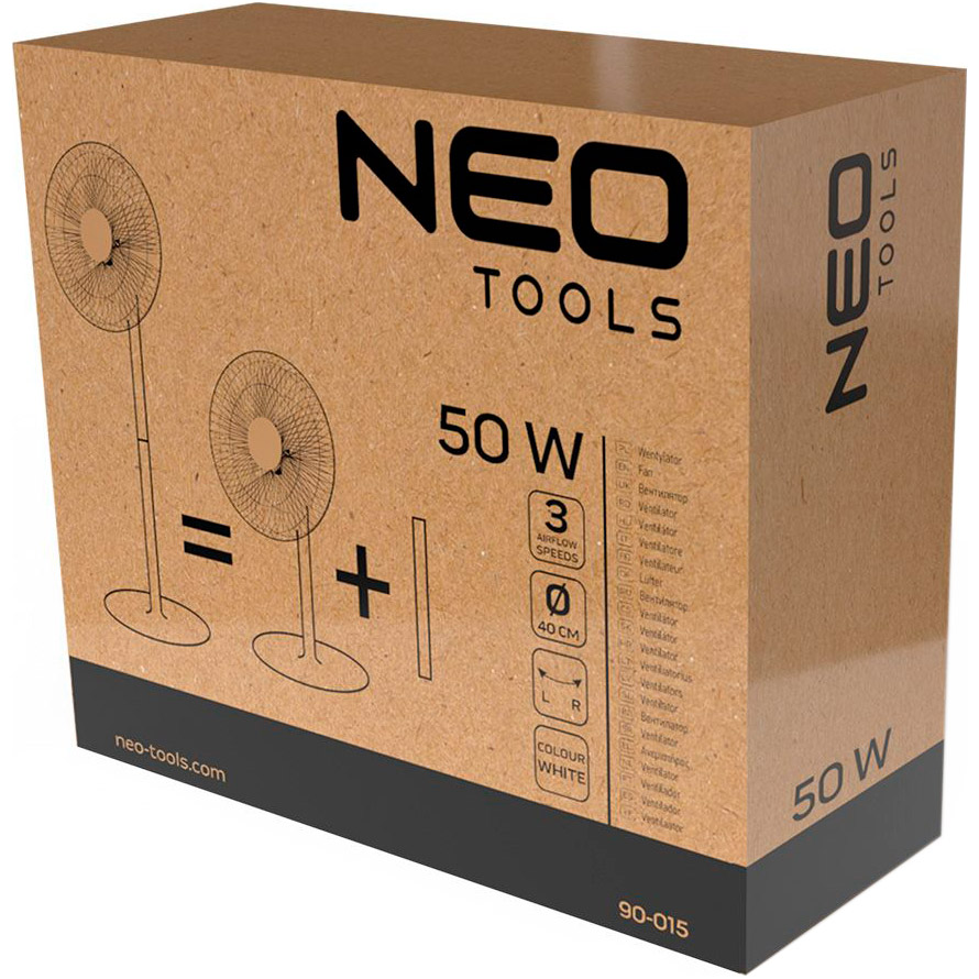 Вентилятор напольный NEO TOOLS 90-015 White