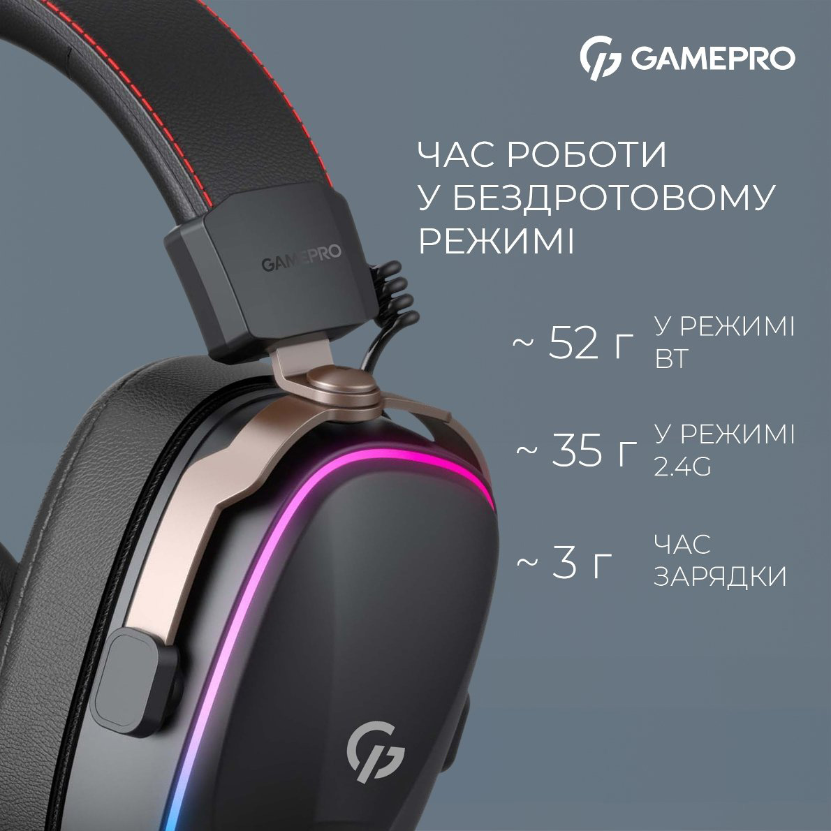 Навушники геймерскі GAMEPRO Asgard Valkyria (HSW249B)