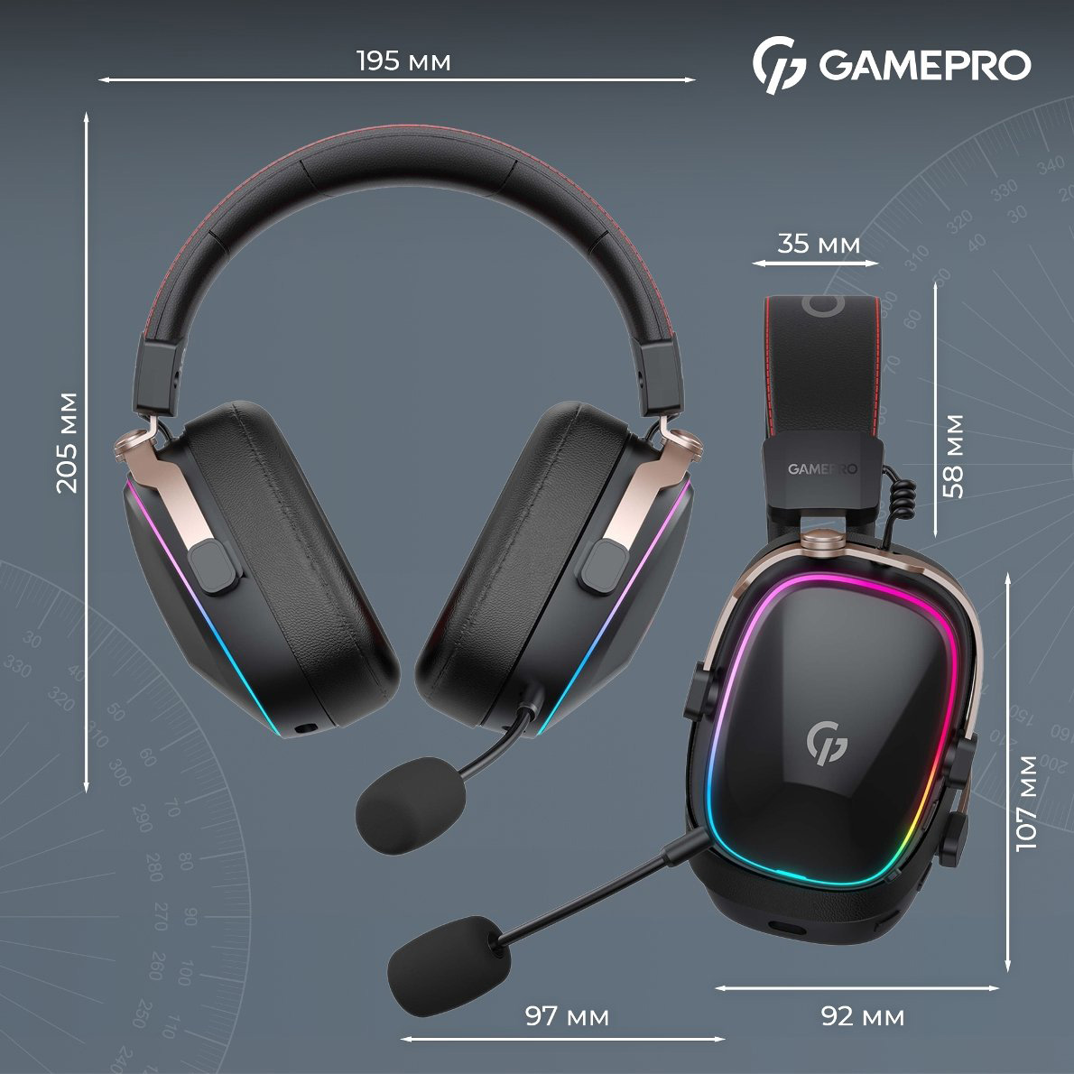 Навушники геймерскі GAMEPRO Asgard Valkyria (HSW249B)