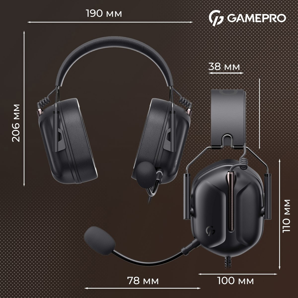 Навушники геймерскі GAMEPRO Genesis Hunter Black (HS1350B)